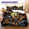 H260212ThunderCats Pattern Bedding,Quilt Set Quilt Cover Pillowcase Home Birthday Gift (1 * duvet cover + 2 * pillowcase, without core)