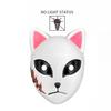 Halloween Cat Face Mask for Women Halloween Glow LED Masks Anime Cosplay Masks Halloween Christmas Party Lighting Cat Masks