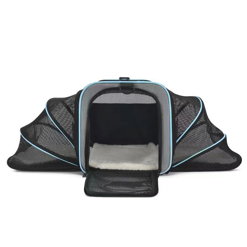 Airline Approved Reflective Soft Sided Mesh Pet Dog Carrier Breathable Foldable Travel Bag Outdoor Backpack