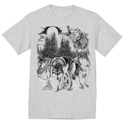 Wolves Wolf Pack T-shirt Mens Novelty Graphic Tee Unisex T-Shirt