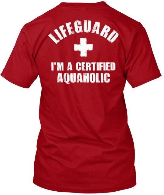 Lifeguard-certified Aquaholic Lifeguard Im A TTshirt Made in USA S-5XL S