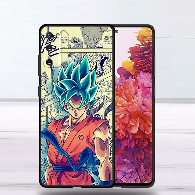 Anime Case for Samsung Galaxy S20 FE S9 S21 S10 S22 Ultra 5G S21 Plus S7 S10e S8 Black Soft Bumper Dragon G-Gokus Cover Funda