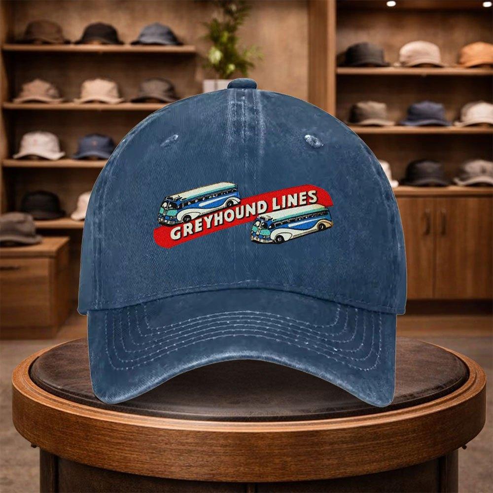 Eine Vintage Unisex Baseballkappe mit Bus-Design, verstellbar und stylisch für den Außenbereich. Dieses leichte und modische