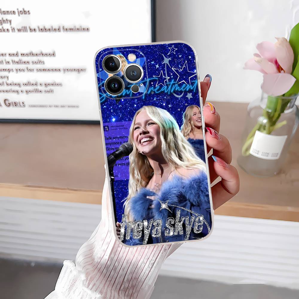 Singer F-Freya Skye TPU Silikon Hülle Für IPhone 11 12 13 14 15 16 17 Pro Max Stoßfest Klare Rückseite