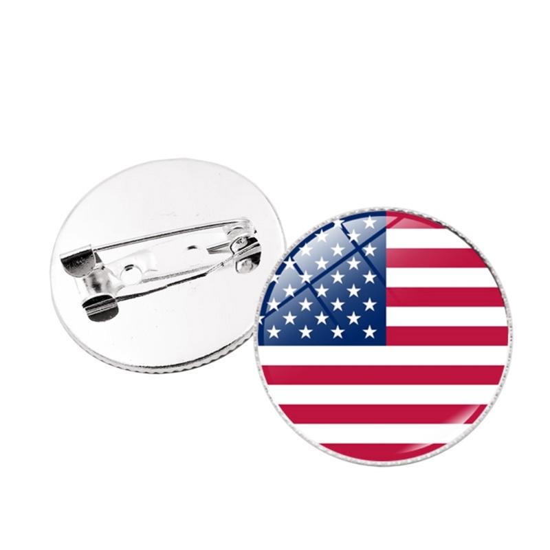 Colorful Metal Flag Pins Stylish National Flags Badges Portable Shirt Lapel Pins Fashionable Brooches Accesssory