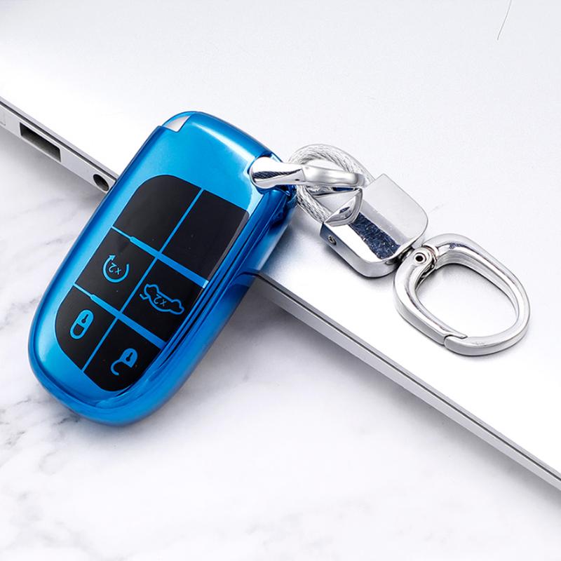 Kryt na klíč od auta 45 Tlačítkový obal Taška Fob Skořepina Držák pro Jeep Renegade Compass Grand Cherokee pro Chrysler 300C Wrangler Dodge
