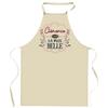 Kitchen Apron - Clémence the Most Beautiful - Breton Print - Thick Resistant Cotton - Adjustable Ties