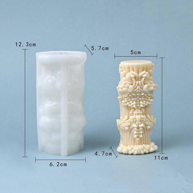 Aromatherapy Candle Mold Non-Stick Silicone Candle Mold 3d Carved Candle Mould Flexible For Aromatherapy Diy Crafts Home