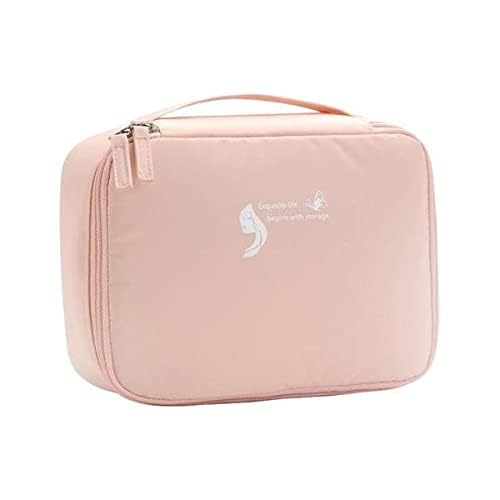 Household Culture Professional Nylon Travel Cosmetic Bag Makeup Pouch for Zippered Cosmetic Bag Vanity Bag with Adjustable Compartment Women, and G