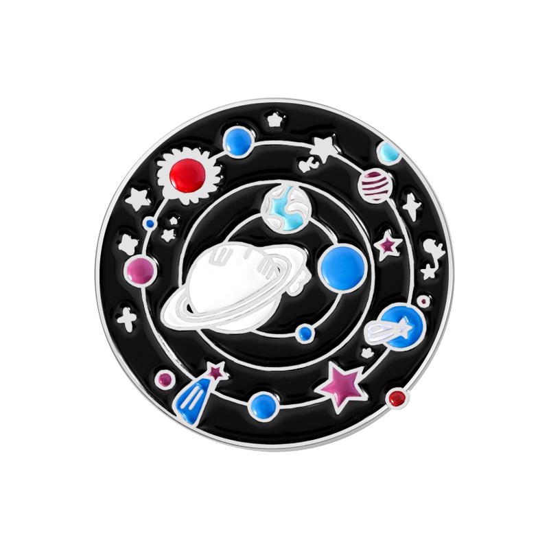 

Earth Space Planet Enamel Pins Custom Universe Galaxy Brooches Lapel Badges Clothes Funny Jewelry Gift for Friends