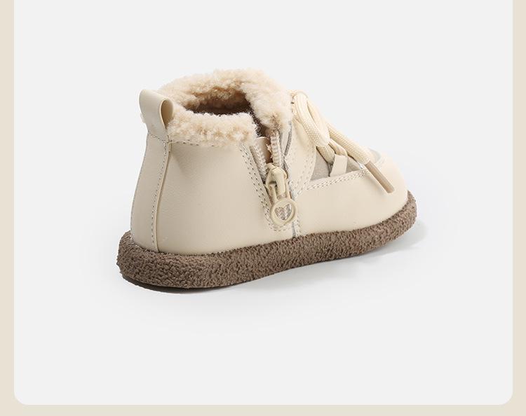 Cozy Infant Boots - Warm Autumn/Winter Footwear for Boys & Girls, Versatile Korean Style Walker Shoes.
