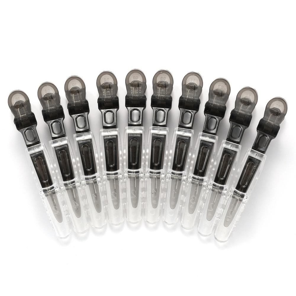 

10 шт. Красота Пластиковый Зажим-Аллигатор для Волос Профессиональный Салонный Стайлинг Заколки Парикмахерская чёрный