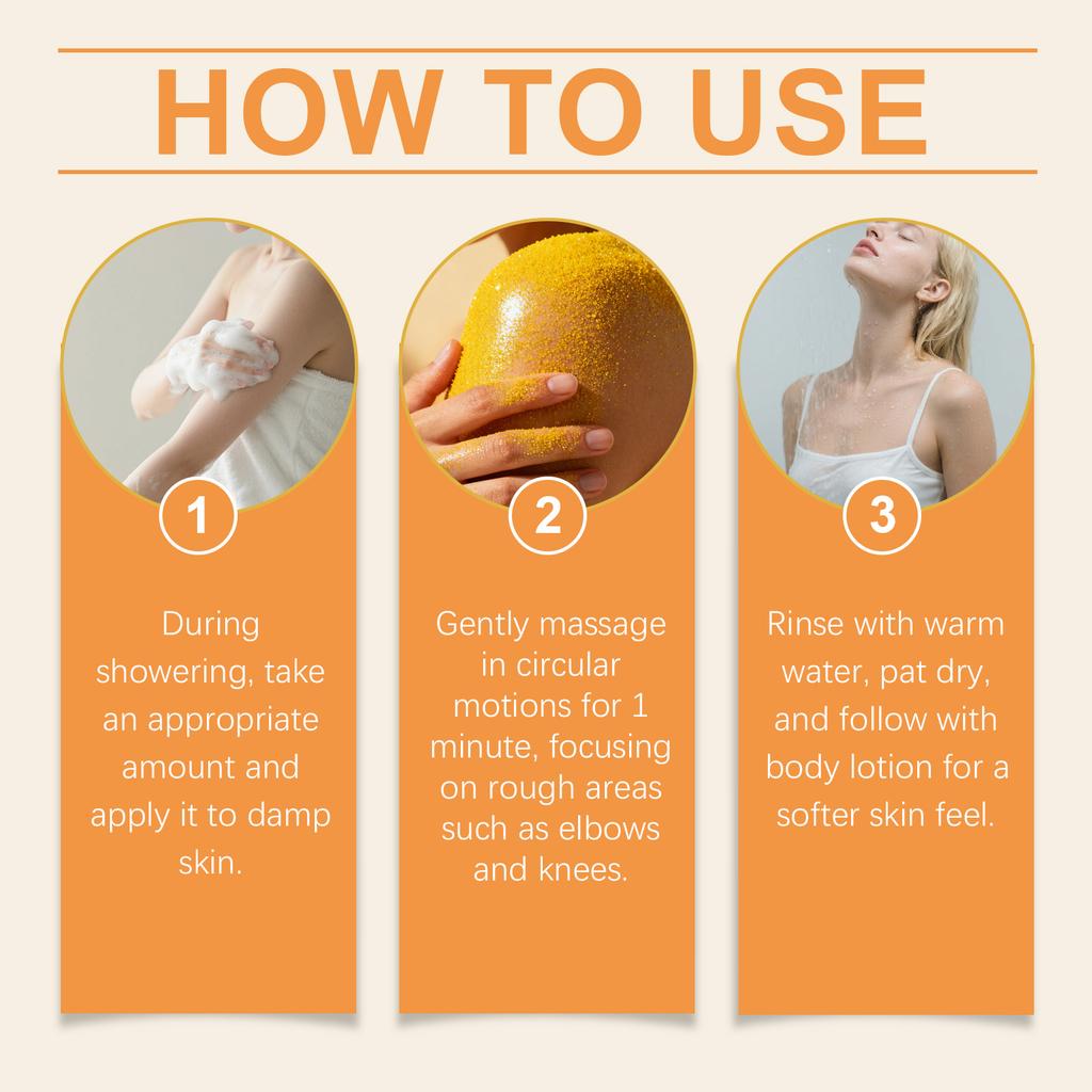 EELHOE Kurkuma Peeling Rozjaśniający Skórę Produkty Rozjaśniające Peeling do Całego Ciała Usuwanie Martwego Naskórka Gładki Peeling Solą Morską
