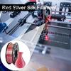 Red Silver Silk Filament PLA 3D Printer 1.75mm Dual Color Filament Bundle Printing Accessories for DIY Projects Models and Crafts