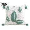 Boho Tufted Cushion Cover with Tassels, Cotton Linen Throw Pillow Cover, Modern Home Decorative Covers Case for Sofa Bed Couch, 18 x Inches