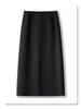 Women's High-Waist Black Bodycon Midi Skirt - 2025 Spring Collection