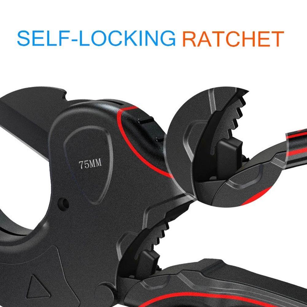 Durable 32mm-75mm Hose Cutting Ratchet Scissors Self-locking Aluminum Alloy Tube Cutter Hand Tools PVC Pipes Pipe Cutter