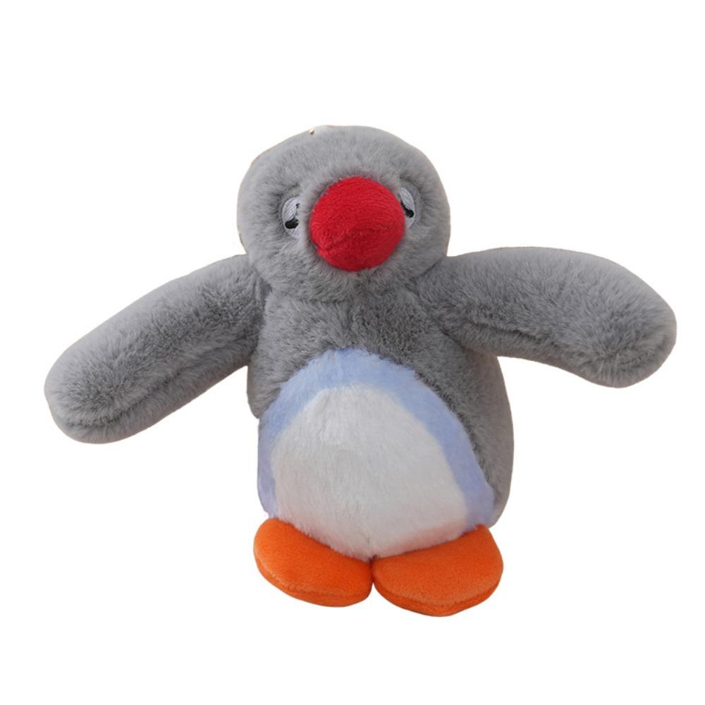 

Мягкая игрушка Пингвин Плюшевый брелок Мультяшный мягкий брелок-пингвин Подвеска для рюкзака серый