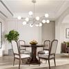 Modern Sputnik Chandeliers Light, 12-Light Chrome Chandeliers for Dining Room, Height Adjustable Ceiling Lights Farmhouse Chandelier for Kitchen
