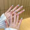 Verlaufende Bernstein-Goldfolie Abnehmbare Nagelsticker - Herbst/Winter-Kollektion