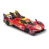 Burago 1:43 Ferrari 2024 499P #50 #83 24h LE MANS Acrylbox und Sockel Legierung Luxusfahrzeug Diecast Auto Modell Spielzeug Sammlung