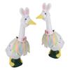 Easter Porch Geese Dress Costume with Dress Hat Bowtie Porch Geese Statue Outfit For Garden Yard Festival Decoration