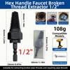 Heavy Duty Screw Removal Tool with Strong Torque for Efficient Extraction Compatible with Manual and Power Tools