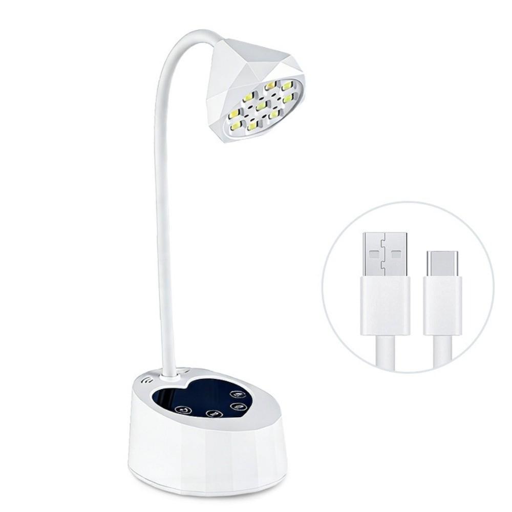 360° Bendable Rechargeable Nail Lamp USB Type-C Drying Nail Dryer UV LED Nail Lamp  Nail Care White-1