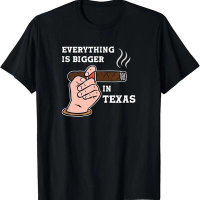 Cigar In Texas Design for Proud Texans T-Shirt