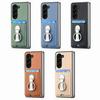 Samsung ZFold7/ZFold6 Leather Card Slot Case with Lanyard - Skin-feel PU Protective Cover