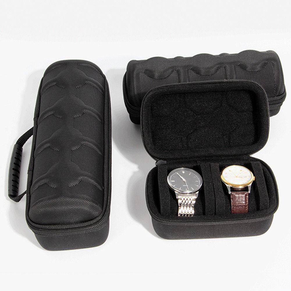 1/2/3/4/5Slots Watch Box Organizer Shockproof Hard EVA Watch Display Holder Velvet Lined Drop-resistant Watch Storage Box Travel