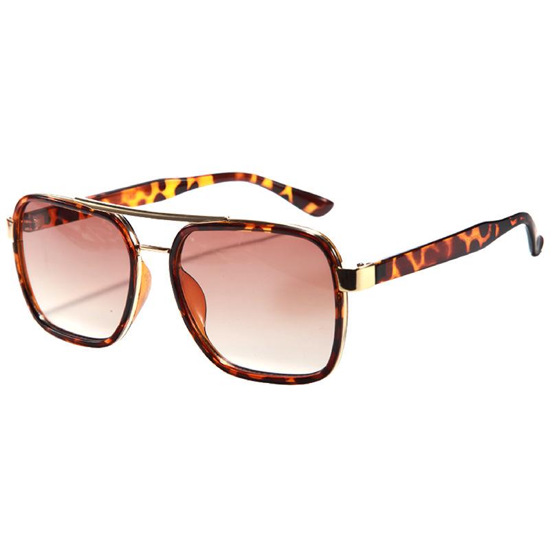 New High-end Square Frame Fashion Double Beam Sunglasses For Men And Women Uv Resistant Versatile Sunglasses M5240