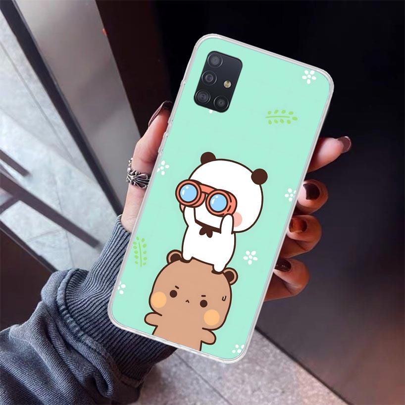 Cute Peach Goma Cat Phone Case For Samsung Galaxy A12 A52S A42 A32 A22 A51 A50 Note 20 Ultra 10 S10 Plus A71 A70 A31 A30 A10S Ga