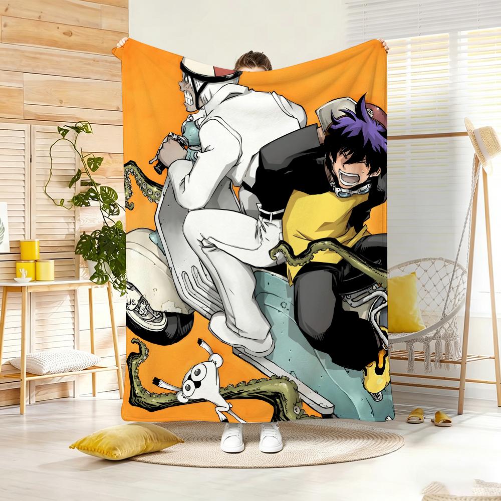 Supernatural Action Anime K-Kekkai Sensen Throw Lightweight 240g Flannel Blanket Soft Skin-friendly for Summer Cooling