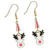 Christmas Earrings Christmas Eve Earrings Funny Creative Jewelry Earrings for Woman (Golden A)