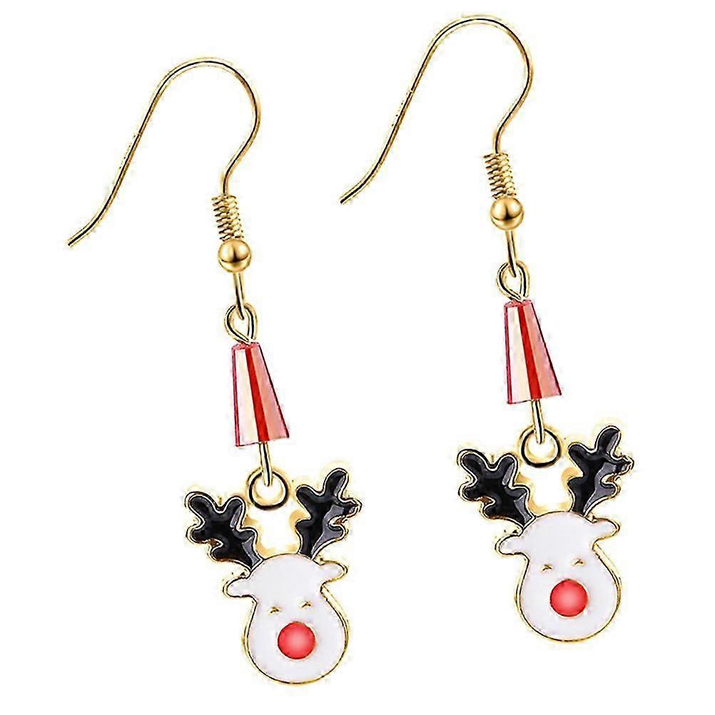 Christmas Earrings Christmas Eve Earrings Funny Creative Jewelry Earrings for Woman (Golden A)