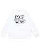 ESCAPEFROM Black Kitty Crew Collection Print Long Sleeve White