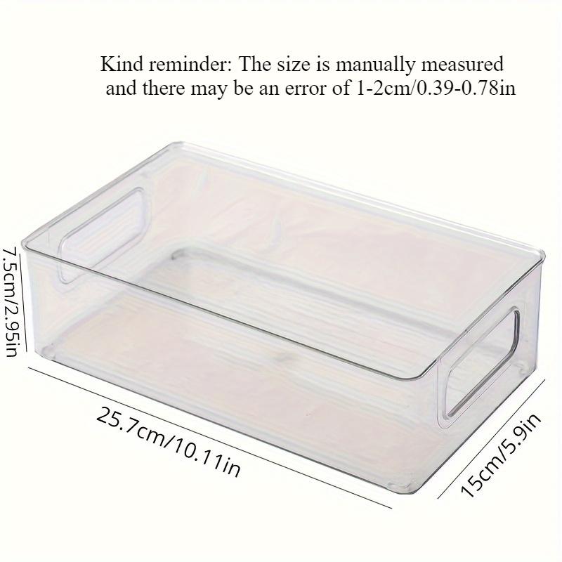 1pc Portable Desktop Storage Box, Transparent Storage Basket For Cosmetic, Stationary, Toiletry, Medicine And Sundries