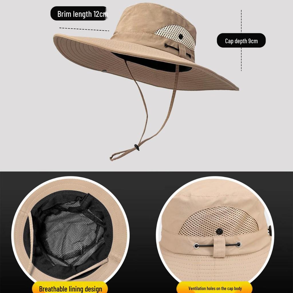 Quick-Drying Sun Protection Cowboy & Fisherman Hat for Outdoor Sports & Hiking