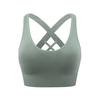 Women Cross Back Sports Bra Breathable Comfortable With Chest Pads For Gym Yoga Running Fitness