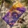 Koi Fish Jumping Theme polyester microfiber beach towel is highly absorbent, suitable for swimming and beach outings