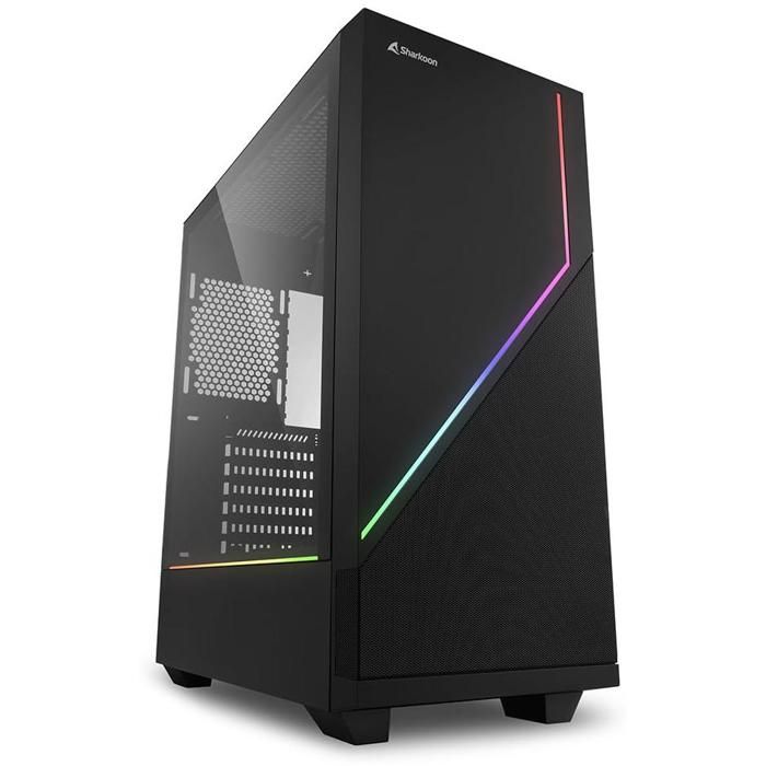 Boîtier PC - Sharkoon - RGB Flow - Verre Trempé - Éclairage RGB - ATX