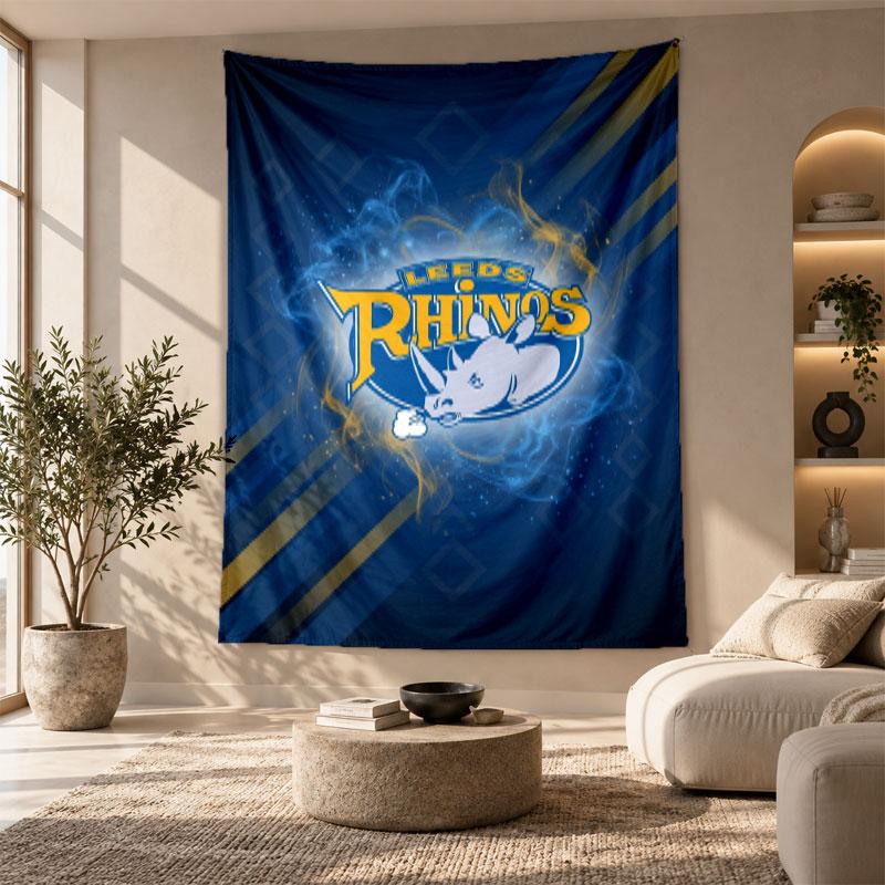 Decorative Tapestry,Leeds Rhinos Printed Wall Art, Lightweight Wall Hanging For Bedroom Background