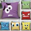 CARTOON ANGRY EYES Cute Cushion Cover Pillowcase Ultra Soft Skin Friendly Fabric Cloud Like Comfort  Concealed Zipper