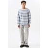 Customellow Grey STripe Long Sleeve T shirT cwTas25215gyx
