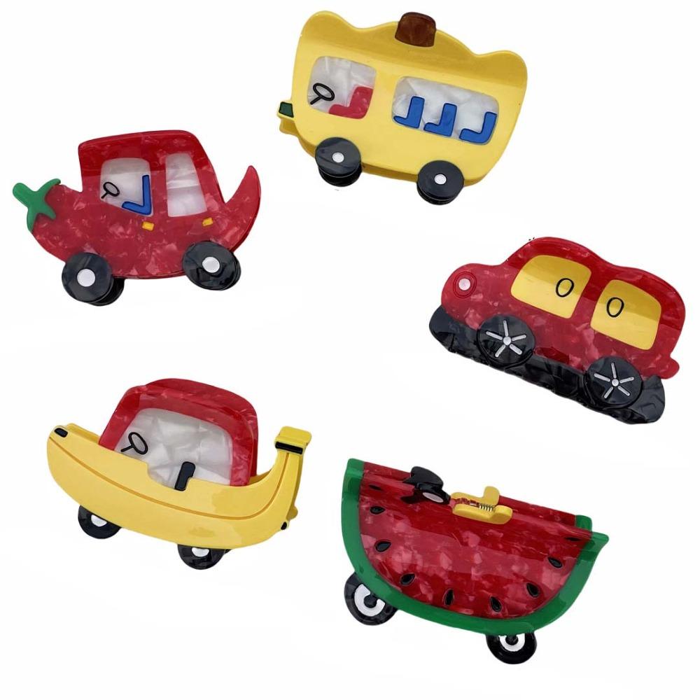 Waterproof Acetic Acid Hair Claw Watermelon Acrylic Hair Accessories Creative Car Shark Clip  Daily