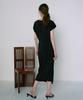 Lamerei Cap Sleeve Boat-Neck Dress[Lmbfspdr806]-Black