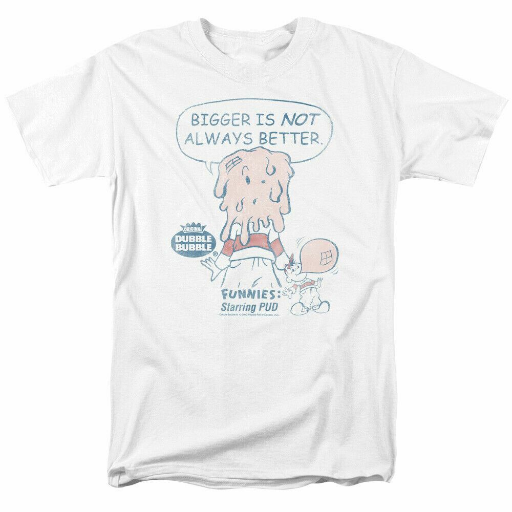 26 Dubble Bubble Bigger T Shirt Mens Licensed Bubble Gum Candy White Unisex T-Shirt L