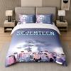3Pcs Bed Set,SEVENTEEN 1 Duvet Cover and 2 Pillowcases, Printed Bedding Decor For Guest Room