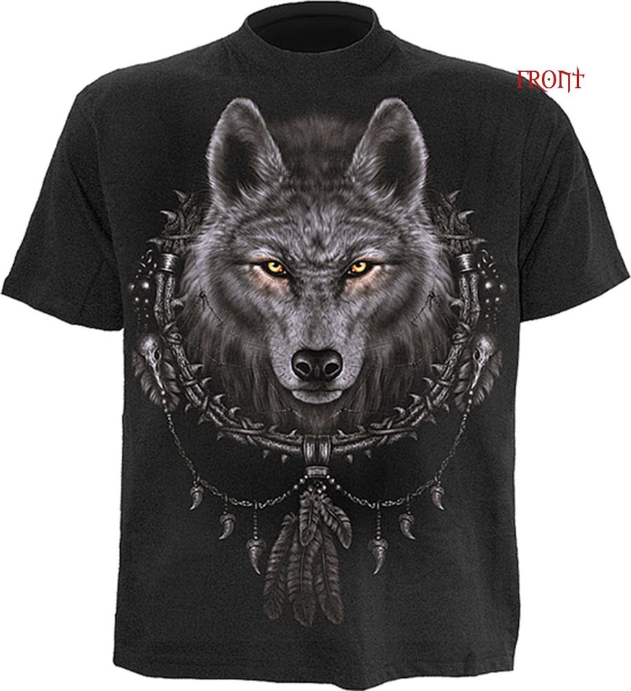 Spiral Direct WOLF DREM TShirt Biker Skull Gothic Wolf American Indian Unisex T-Shirt XXXXL